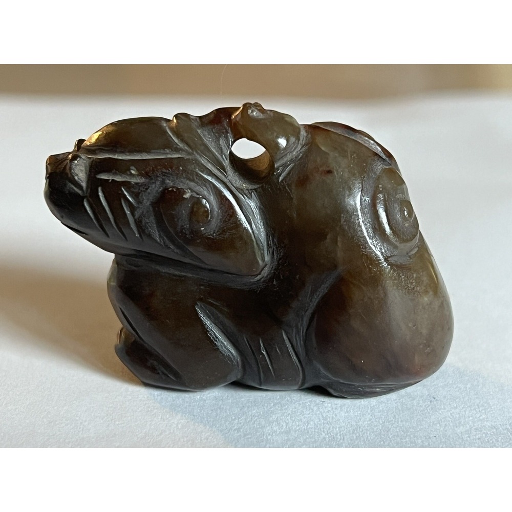 Antique Chinese Hand Carved Stone Hetian Jade? Ram? Figurine